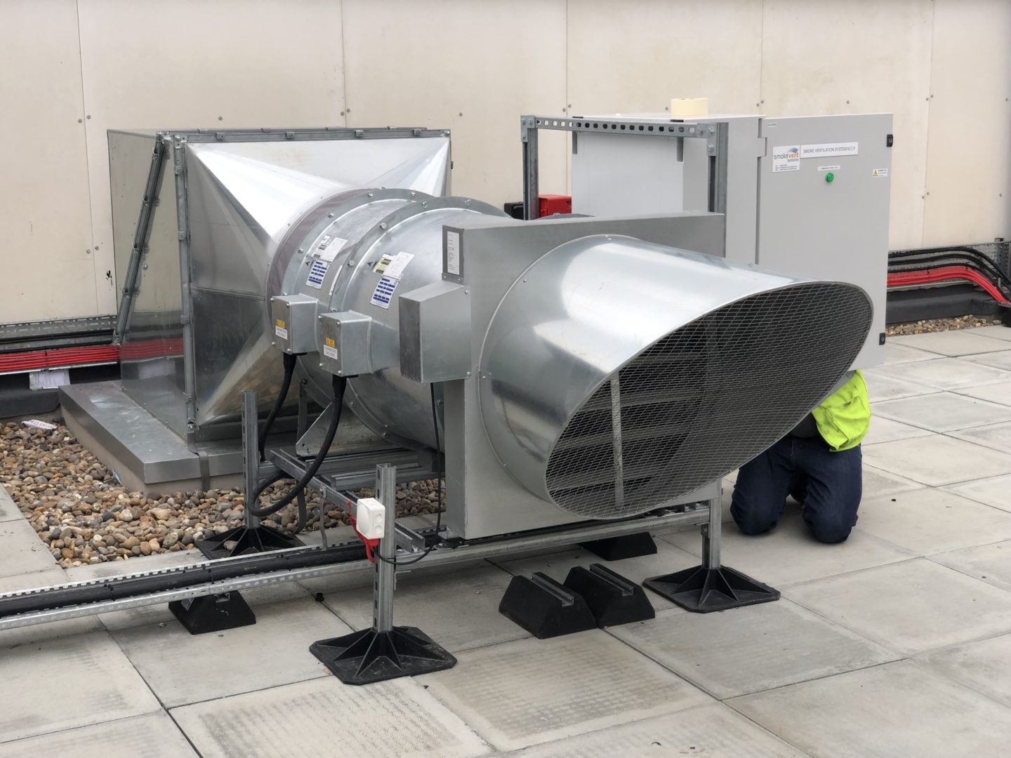 Stairwell pressurisation fanset Smoke Vent Systems